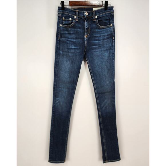 Rag & Bone Super Skinny High Rise Jeans Dark Wash Sz 26 - Picture 1 of 9